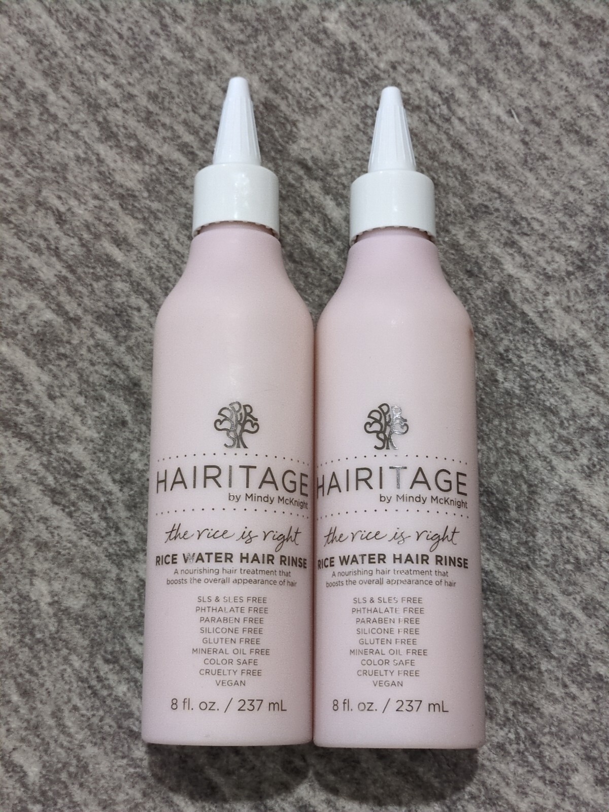 2 x Hairitage by Mindy McKnight - The Rice is Right, Hair Rinse 8 fl oz ea.