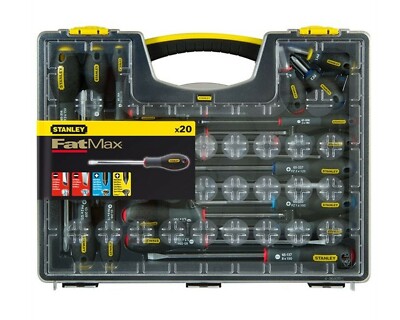Stanley 5-62-572 20-teiliges FATMAX  Schraubendreher-Set Soft Grip im Koffer
