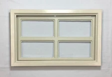 Garage Door Window Kit w/ Glass Int/Ext Frame Insert Grill Screws Clopay Almond