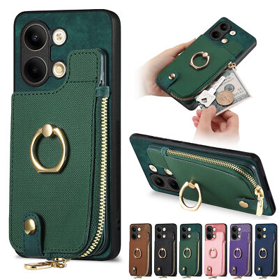 Zip Wallet Case Für Xiaomi Redmi Note 13 9 Pro 12 Turbo Handy Tasche Schutzhülle
