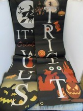 Halloween Banners TRICK Flag Decoration Porch Decor Welcome Sign Set of 2 - NEW
