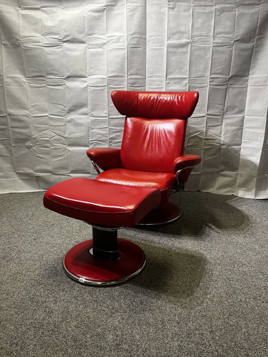 Ekornes Stressless Iconic Jazz Leather Recliner stool Size
