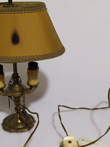 Riproduzione lampada ad olio Fiorentina in Ottone a 2 fiamme a 2 luci stile '700 - Foto 9 di 10