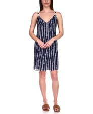 MICHAEL KORS Women's Sleeveless Blue Size Medium V-Neck Lightweight Mini Dress