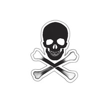 Skull Cross Bones Sticker Decal