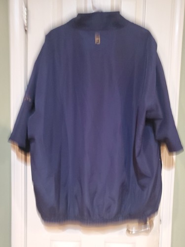 Foot Joy Dry Joys XXL Blue Gold Half Zip Short Sleeve Golf Windbreaker Jacket - Picture 7 of 9