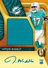 2021 Gold Standard Jaylen Waddle Rookie Patch Auto RPA RC NFL Blitz Digital Card