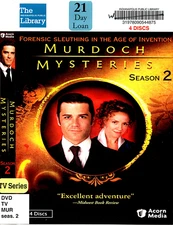 Murdoch Mysteries TV series on ex-libr DVDs; 3rd 1 FREE! Yannick Bisson, H Joy