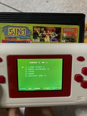 Famicom NES Game S5002 5in1 Lion King 3, Jaw, Donkey Kong 2, 1942