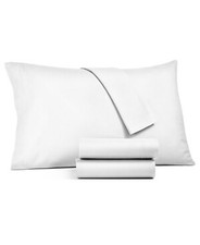 Sanders Embossed Wrinkle Resistant 4-Pc. Sheet Set - FULL - White