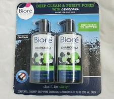 Lot 2 - Biore Deep Pore Charcoal Face Cleanser Beauty - for Oily Skin 6.77fl oz