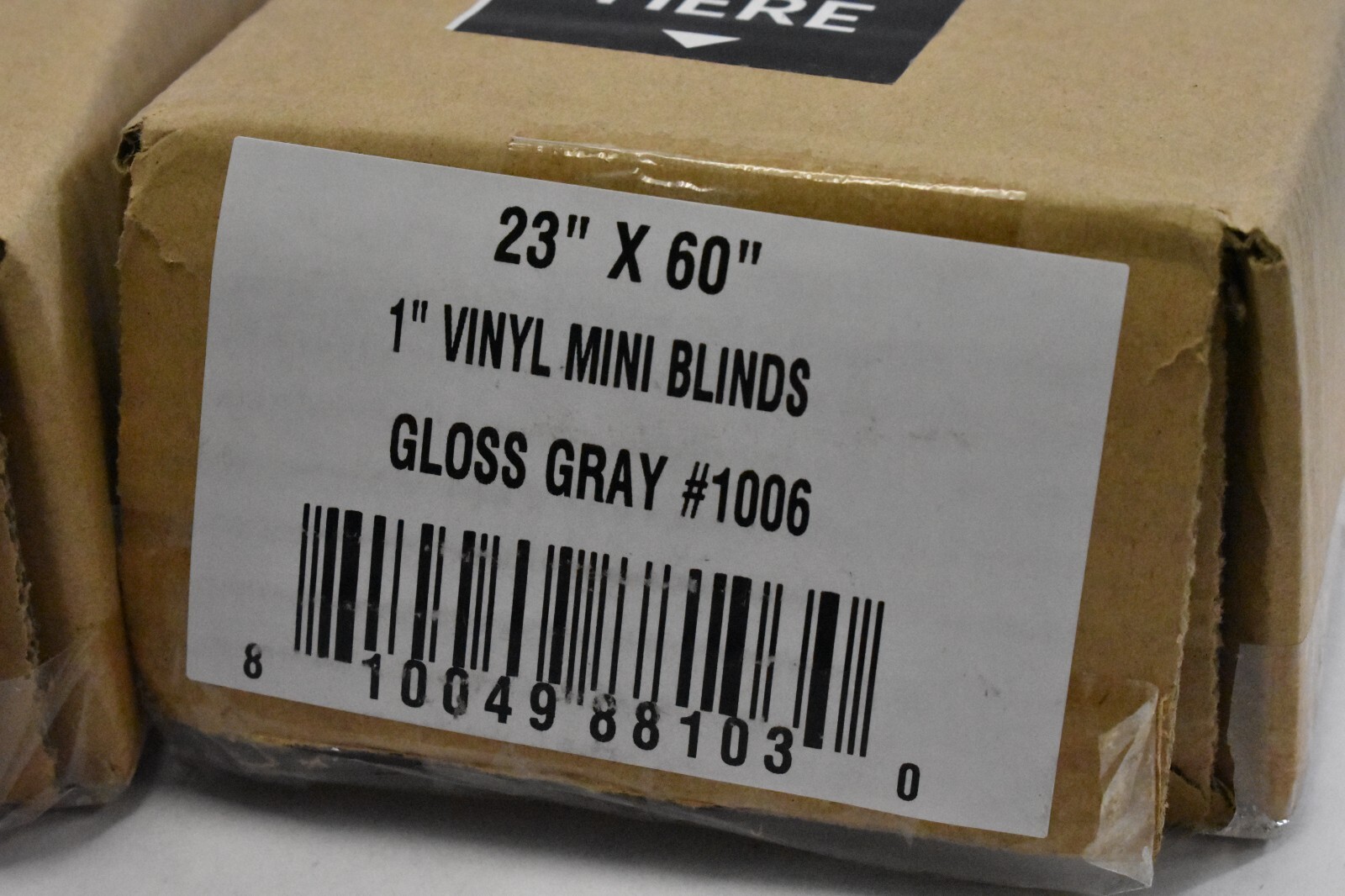 Chicology Cordless Vinyl Mini Blinds Gloss Gray 23" x 60" Lot of 2