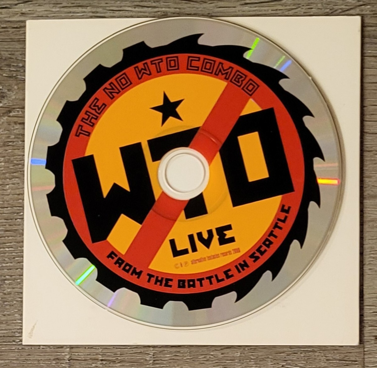 THE NO WTO COMBO 'Live From The Battle In Seattle' CD Promo