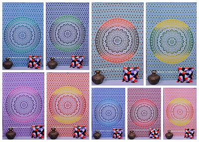 Indian Twin Wall Hanging Bedding Throw Blanket Ombre Mandala Psychedeli Tapestry