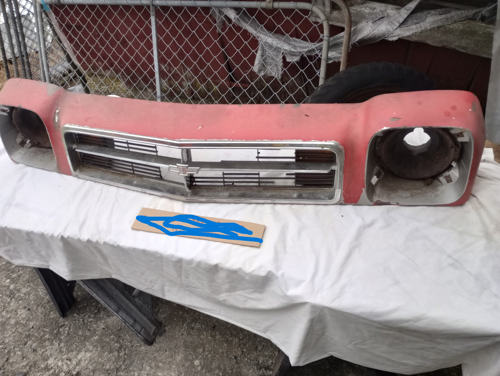 CHEVY MONZA HEADER PANEL RED ORIG CHEVROLET