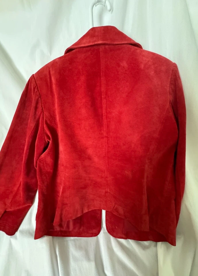 Cranberry Red suede women's blazer/jacket Medium. - Image 3 of 4