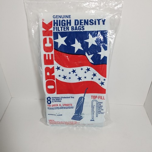 8 Oreck PK20008 High Density Filter Top Fill Vacuum Bag XL2000/8000/
