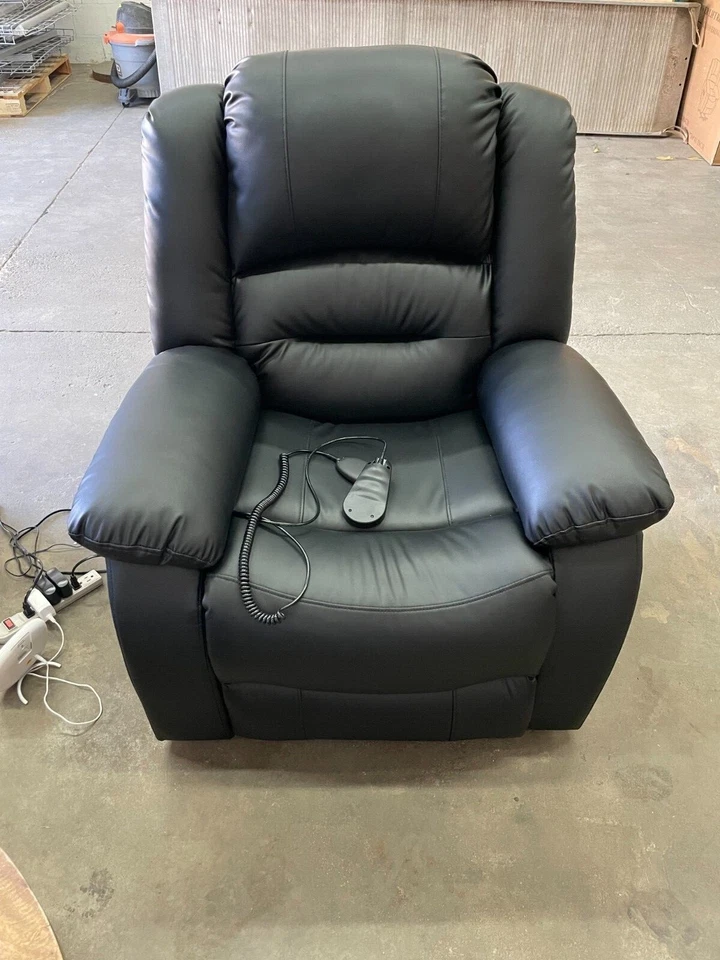Leather Power Lift Chair Recliner With Heat, Massage, Remote Control - Image 4 of 4