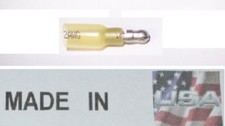 50 YELLOW 12-10 3M HEAT SHRINK BULLET CONNECTOR MALE MARINE GRADE MADE USA
