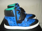 100% AUTHENTIC NEW MEN MCM ROYAL BLUE VISETOS MCM HIGH TOP SNEAKERS EU 44/US 11 — photo 4