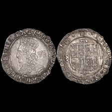 1639-40 6p Sixpence Charles 1st AU53 PCGS Briot S-2817 Triangle Hammered England