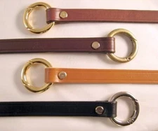 5/8 in. Leather Bag Cross Body Replacement Hand Bag Strap w/Gold Tone Gate Rings