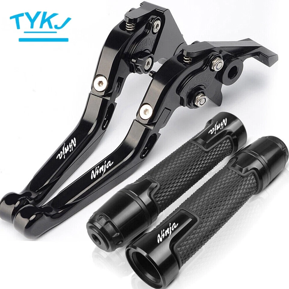 For Kawasaki Ninja 650R 2009-2016 Motorcycle Brake Clutch Levers Hand Grips Caps Foto 2 de 4
