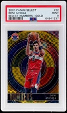 2020 Panini Select Deni Avdija #22 PSA 9 RC Numbers Gold Prizm 2/10 Basketball