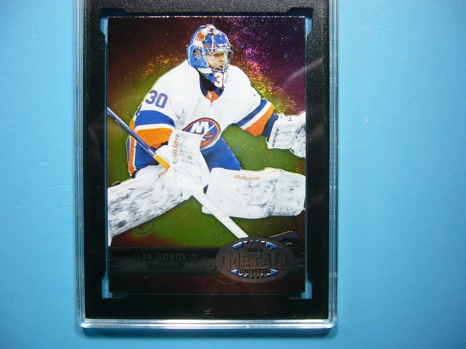 2020/21 SKYBOX METAL UNIVERSE NHL CARD R-48 ILYA SOROKIN RETRO ROOKIE RC KSA 10 - Image 3 of 4