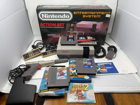 Juego de acci&oacute;n NES en caja + Super Mario Bros 2 y Mappy Land lote en caja original