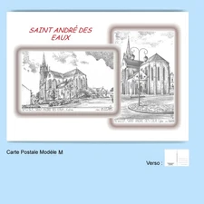 CP M 44227-343 POSTCARD 2 DRAWINGS 44 SAINT ANDRE DES EAUX