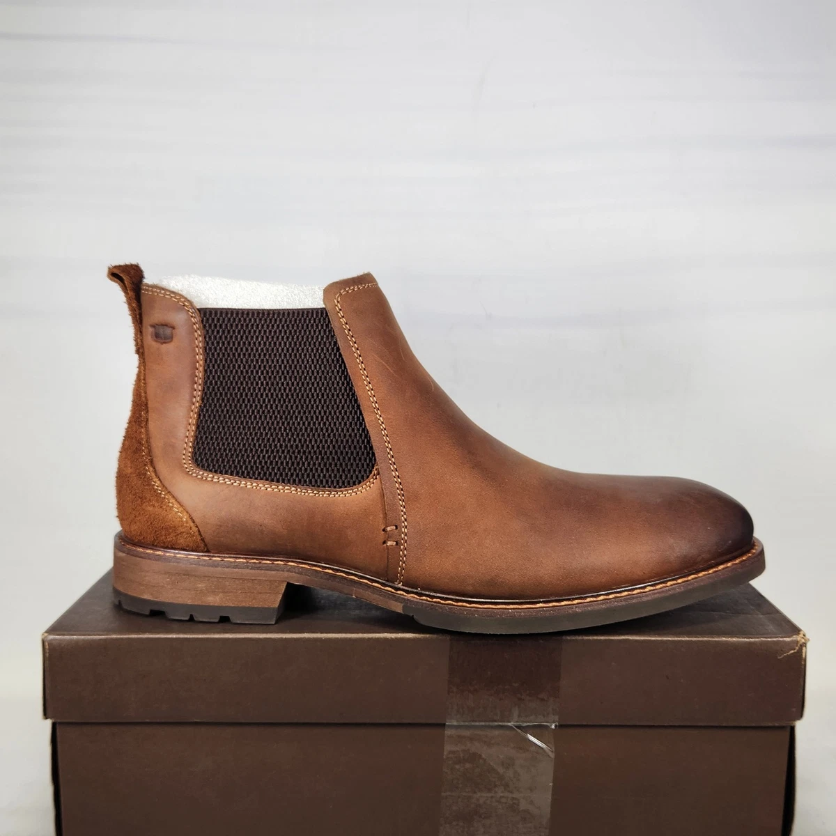Florsheim Gannon Mens Tan Leather Chelsea Boots 14285-215 Ortholite Size 9M Florsheim Field Gore Chelsea Boot In Brown | Rainwater main image 3