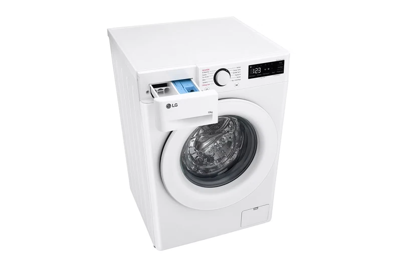 Lavatrice 10 Kg LG Risparmio Energetico AI Classe A -10% Vapore Inverter Bianco, fotografia 9 di 17