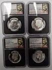 2014 Silver Kennedy 50th Anniversary 4 Coin Set NGC 70 Early Releases