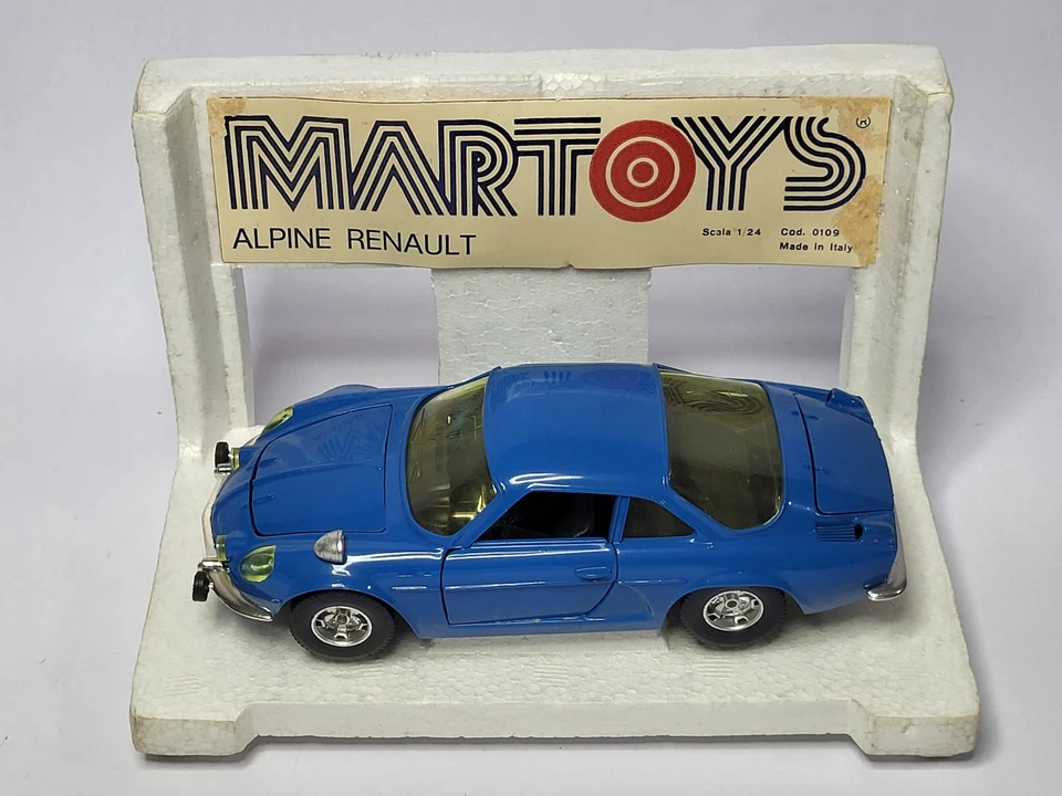 Vintage MARTOYS 1/24 ALPINE RENAULT Ref. 0109 Blue Model Car w/ Original Box - Image 2 of 4