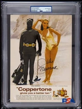 Julie Newmar Signed Coppertone Ad (PSA) Magazine Page Swimsuit Photo