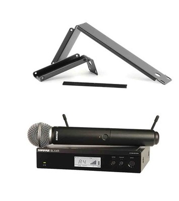 Shure BLX24R/SM58 Rack mountable Wireless System w/SM58 Handheld Vocal Mic H10