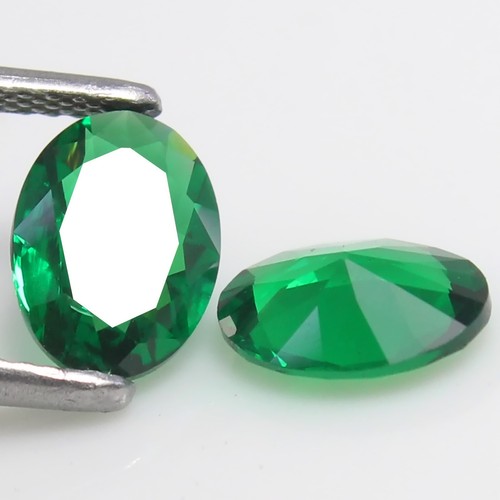 Flawless Natural Certified MUZO Colombian Green Emerald 5x4 MM Oval Pair Gems
