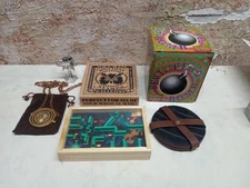 Harry Potter collectible lot, wizarding world trunk, coasters, wood game, time +
