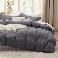 Bedsure Prewashed Duvet King 104" X 90" , 04 - Dark Grey No Comforter
