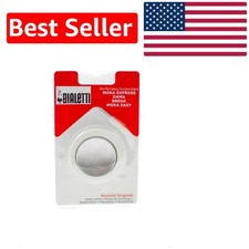 Essential Moka Guarnizioni di Ricambio Espresso 12 Tazze e Filtro Acciaio Inox