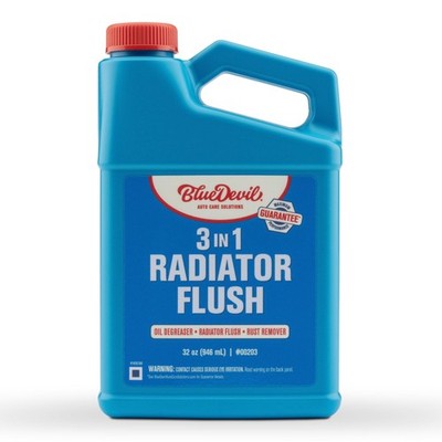 BlueDevil Products 00203 Radiator Flush & Oil Degreaser - 1 Pack of 1, Gray 