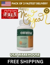Emma Gut Health Supplement for Gas & Bloating Relief,Leaky Gut Repair,60 Capsule