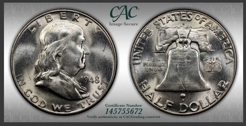 1948-D Franklin Half Dollar — photo from the most recent tracked eBay sale