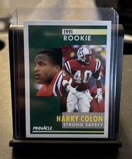 1991 PINNACLE RC #305 HARRY COLON ROOKIE CARD - NEW ENGLAND PATRIOTS . rookie card picture