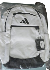 Adidas Striker 3 Backpack White Black New with Tags NWT Athletic School Travel B