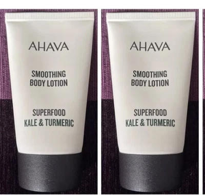 Body lotion AHAVA Smoothing Superfood Kale and Turmeric 40ml x2 NEW Total 80ml. - Image 1 of 4