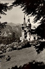 RPPC Peles Castle Sinaia Romania vintage postcard n626