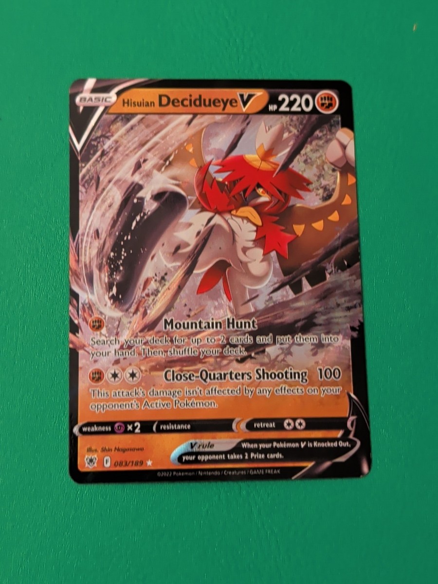 hisuian decidueye pokemon card V - 083/189 - Astral Radiance Hisuian Decidueye VSTAR270 HP 2022 Pokemon Japanese Sword &