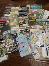 Large Lot Of Scrapbooking Roadtrip Vacation Travel Stickers And Die-cuts
